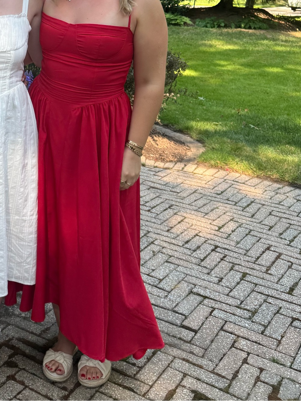 Amazon Girls Red Strapless Party Dress
